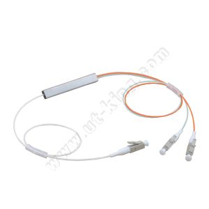 Compact FTTH OM3 1x2 Fiber Steel Tube PLC Splitter