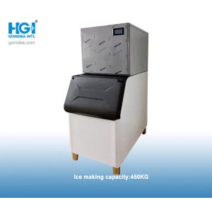 Commercial SS304 Automatic Ice Cube Machine R134a 450Kg Water Condensation