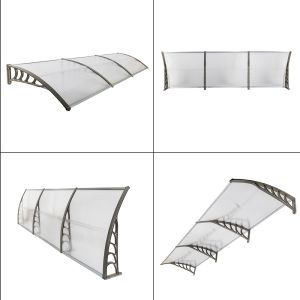 3.43kgs 90x100cm Outdoor Polycarbonate Awning