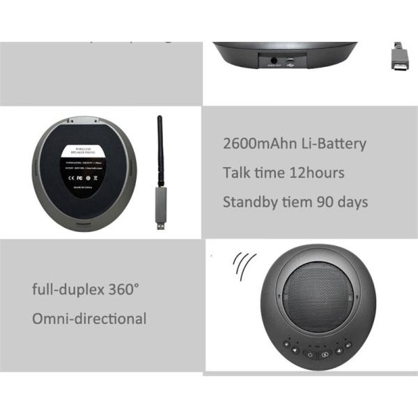 free shipping wireless 2.4G battery powered omnidirectional conference microphone
