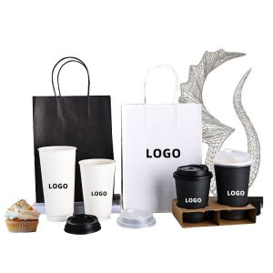 Custom Waterproof Double Wall Paper Cups For Chocolate Espresso