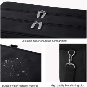 Black Durable Waterproof Weekender Overnight Bag Carry On Travel Bag With Shoe