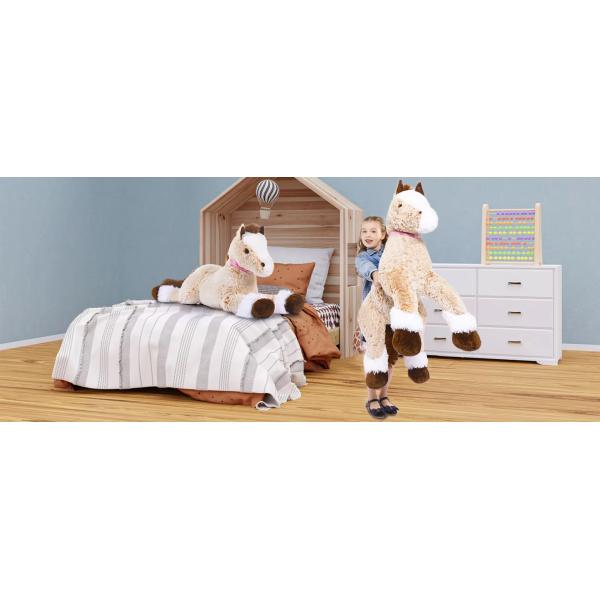 Wholesale Popular MORISMOS 120cm Giant Horse Teddy Kawaii Large Horses Soft Cuddly Toy XXL Furry Stuffed Animal Boys Girls