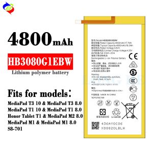 Yellow HB3080G1EBW 4800mAh Battery for Huawei MediaPad M2 8.0 M1 M1 8.0 Honor