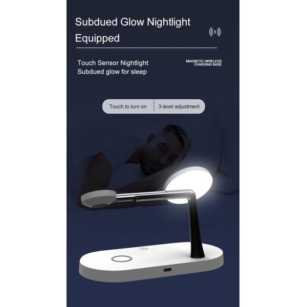 4 In 1 Wireless Charging Station With 2W Night Light And Multiple Safety Protection