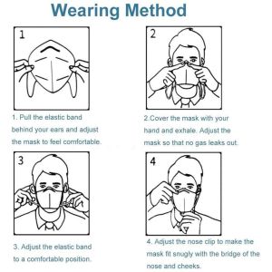 Hypoallergenic Non Woven Protective Face Mask With Adjustable Nose Piece