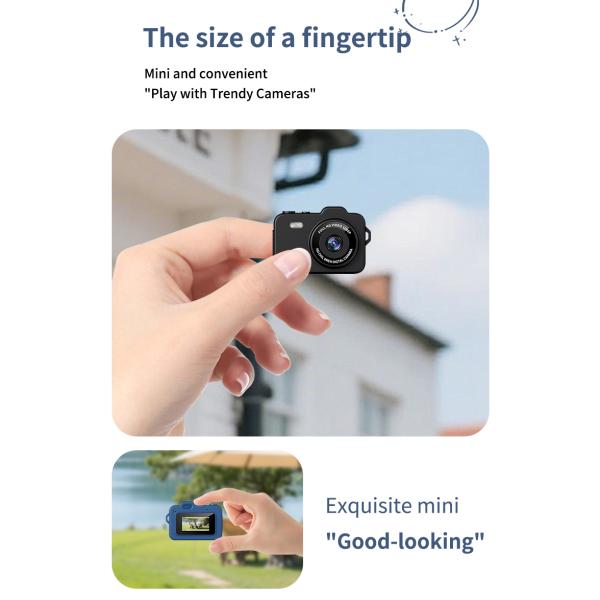 Mini Keychain Camera With Screen HD 1080P Portable Retro Kids Cam Ultra Compact Pocket DV Video Recorder