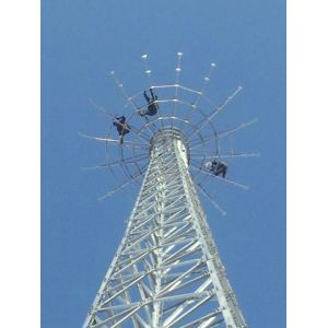 China Steel 30m Antenna Guy Wire Tower Lattice Triangle Triangular Mast on sale