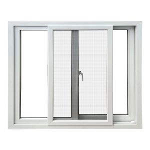 European Design Horizontal Sliding UPVC Window With Custom Grill And Double