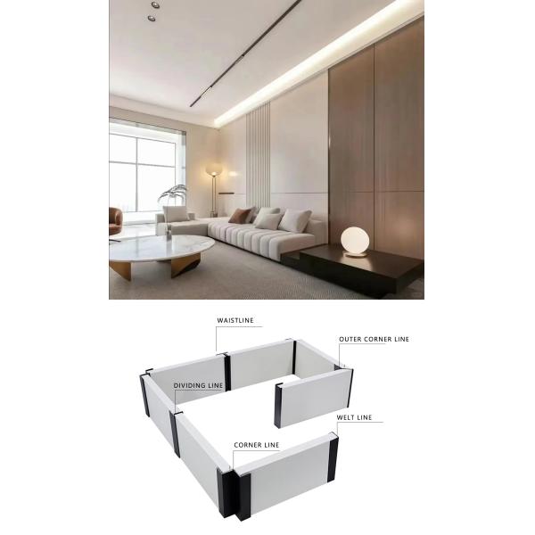 Customized Length Skirting Baseboard Bamboo Wall Strip Floor Perimeter Trim Aluminium Profile Trim