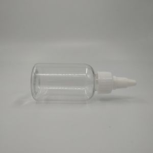 Customized Label Panel Clear Plastic Screw Top Bottles for Liquid Packaging
