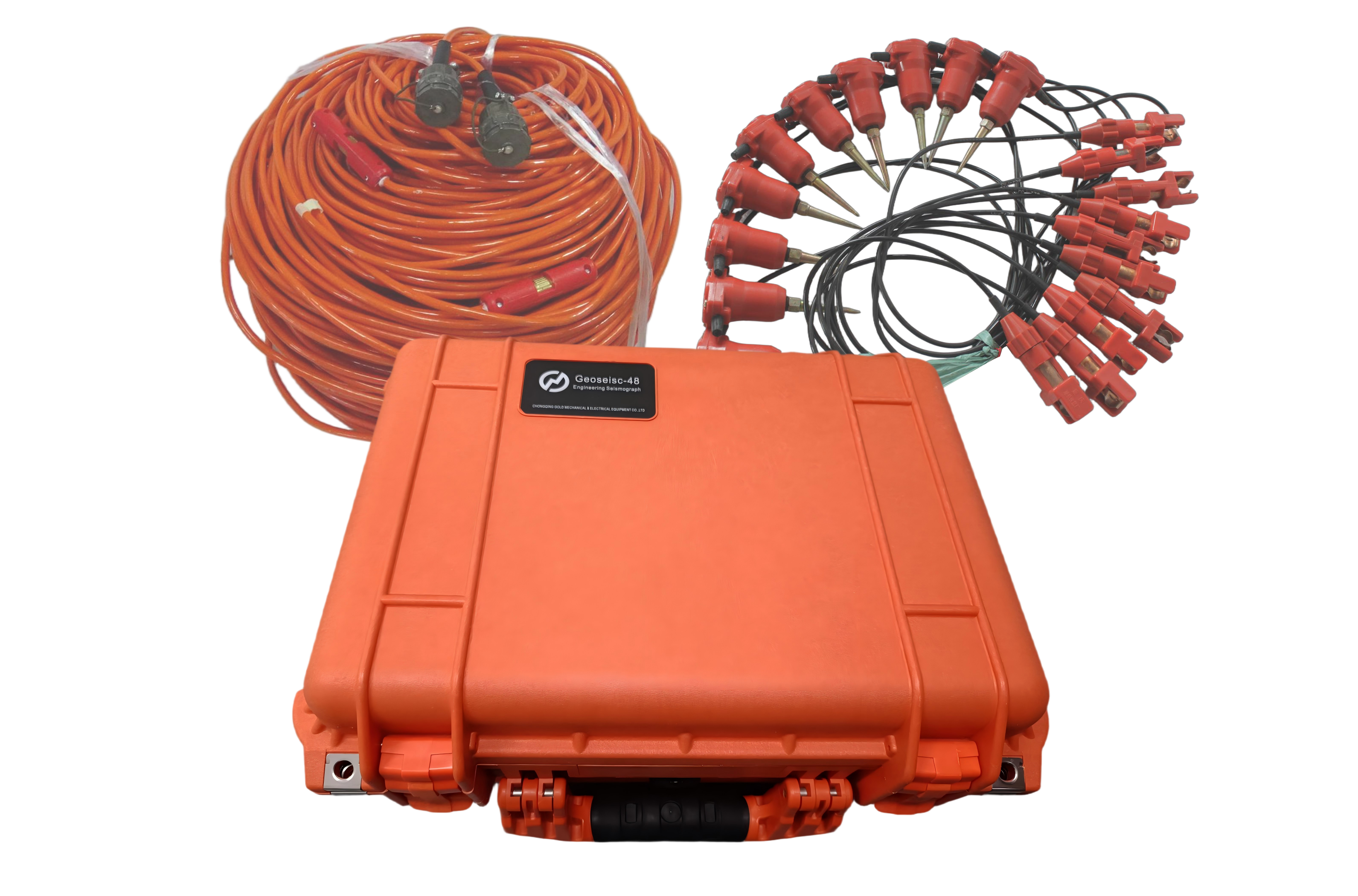 Technical diagram of geophone cable specifications