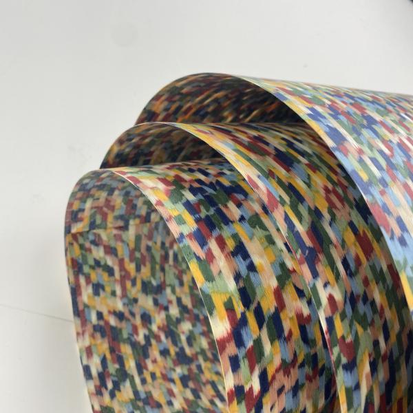 New Design Artificial Colorful Spot Wood Veneer For Jewel Box Car Interior Home Decoration 2500*640mm
