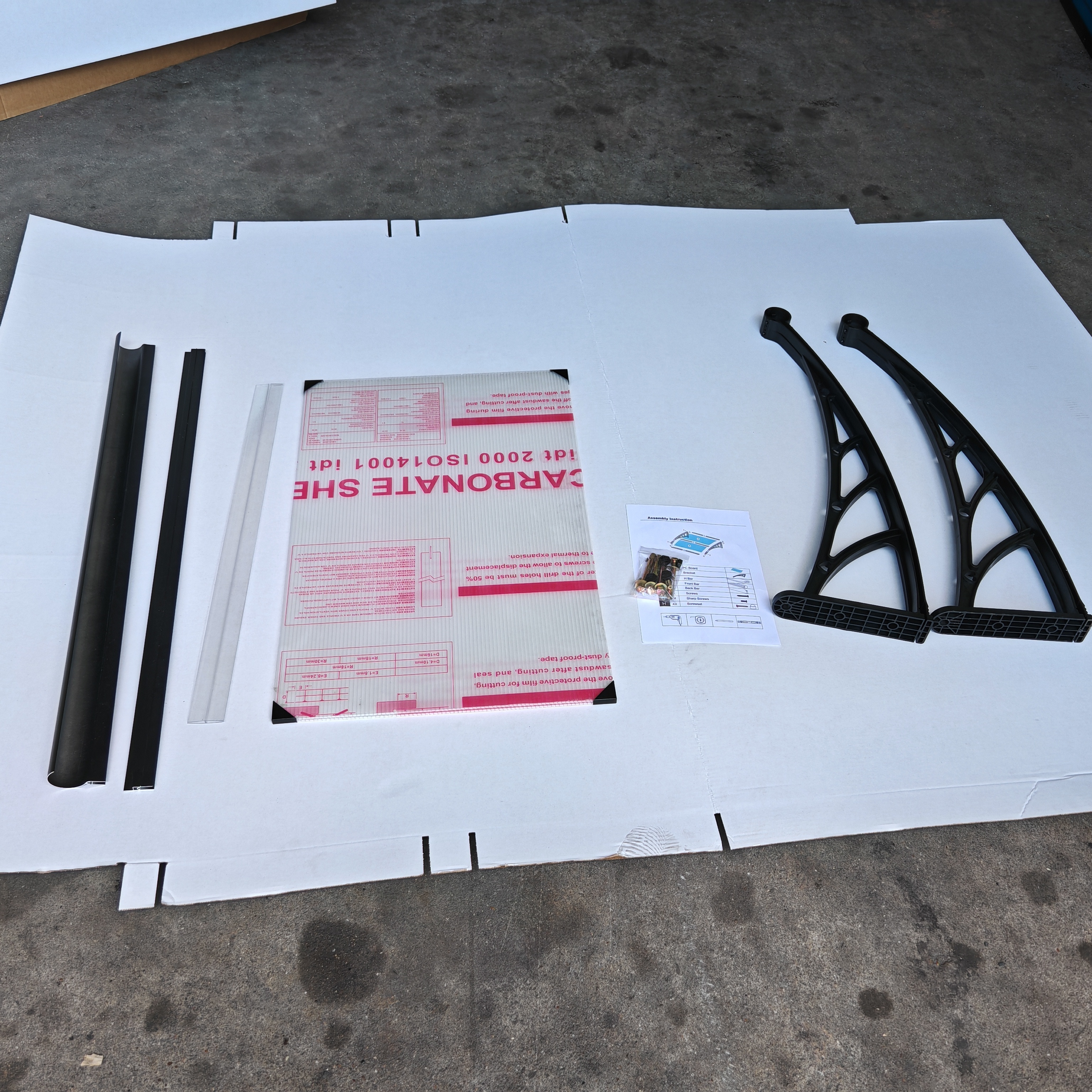 Modular DIY Canopy Plastic Frame amp Polycarbonate Panels with Integrated Gutter