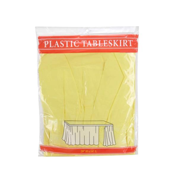 Buy Odorless Disposable Plastic Table Skirts For Dessert Table / Buffet Table Decoration at wholesale prices