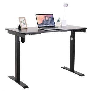 Black Electric Height Adjustable Home Office Computer Table Desk 160lbs capacity