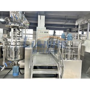300L Internal And External Circulation Vacuum Homogenizer Cream Mixer Machine