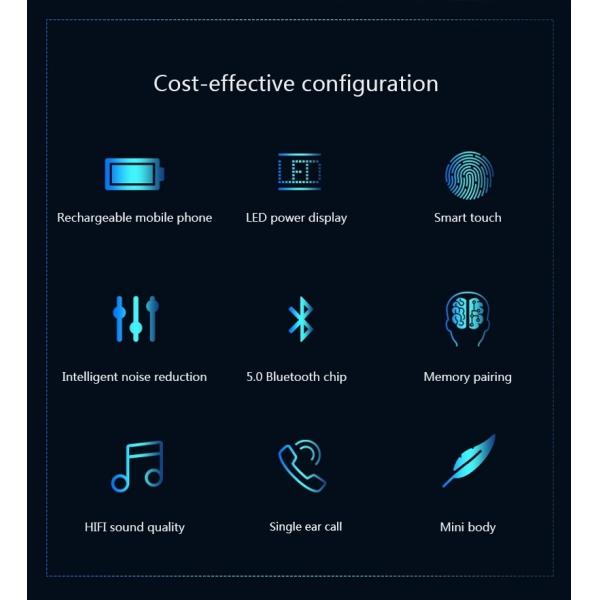 2019 Best Gift Wireless Earphone Tws Waterproof Earbuds