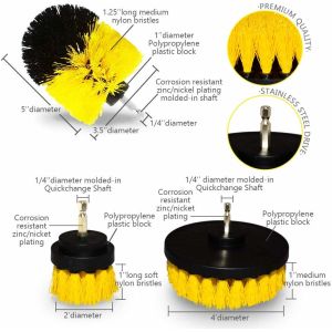 Drill Cleaning Brush 3pc Power Scrubber Brush For Home Cleaning