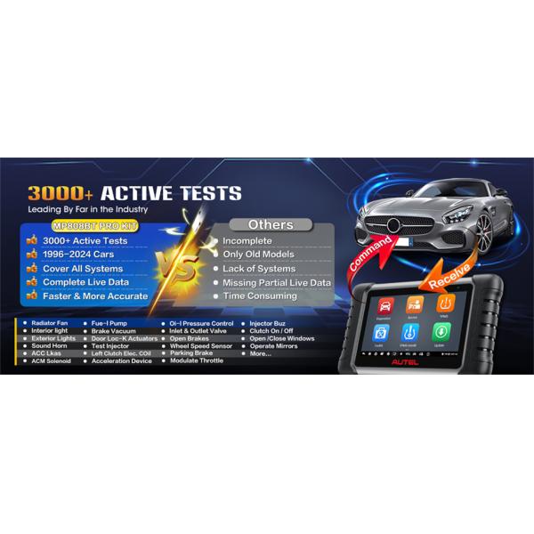 Autel MaxiCheck MX900 OBD2 All System Diagnostic Scanner Bi-Directional Control DoIP/CAN FD Read/Clear Code 40+ Service Upgrade of MK808 MX808