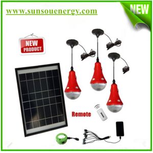 Rechargeable solar energy lamp, solar emergency hom lighting kits with remote