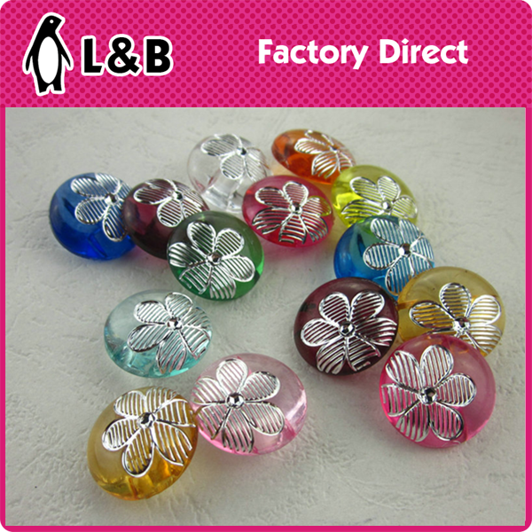 High quality popular beautiful decorative crystal acrylic button