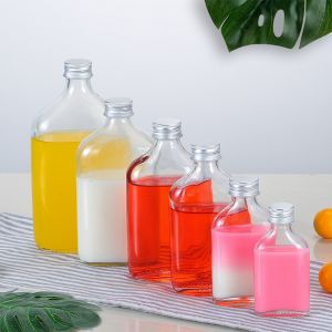350ml 500ml Flat Coffee Glass Drink Bottles With Screw Cap
