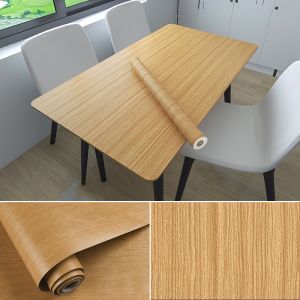 Wood Grain Wallpaper for Home Decoration Fireproof Kitchen Wallpaper Roll Size 1