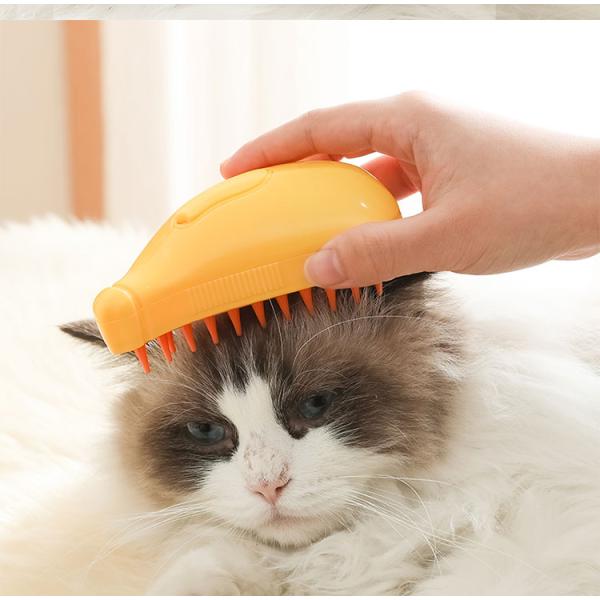 Pet Grooming Steamer Brush Dog Cat Hair Removal Brush Rechargeable Portable Steam Spray