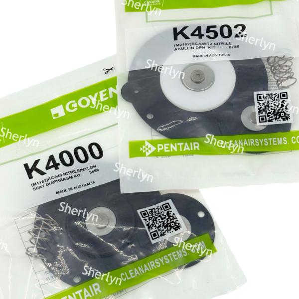 K4000 M1182 Nylon Seal Diaphragm Repair Kit For Goyen CA40DD/RCA40DD Pulse Valve Nitrile Rubber Nylon Tray