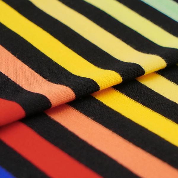 Skin-Friendly Fashionable Striped Cotton Fabric For T- Shirt