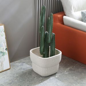 Chic Fiber Clay Planter Elevate Your Plant Display with Minimalist Design
