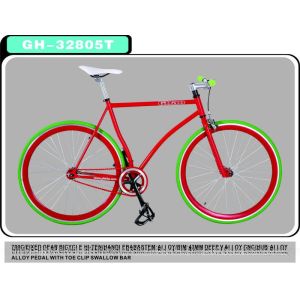 Affordable RED MIX BULE Colorful Fixed Gear Bike Fixie Bicycle with Steel Stem