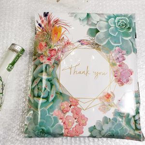 0.06mm Colorful Flowers Custom Poly Mailers With Logo Self Sealing Tear