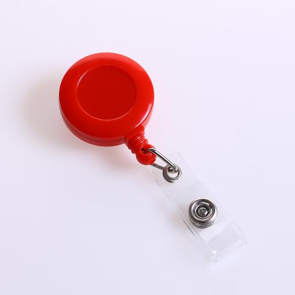 Deyi Round Retractable Plastic Badge Reel With Alligator Clip for Nurses Cute Badge Reel Office Merch