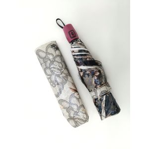 Iridescent Water Proof Fabric 3 Fold Automatic Umbrella , Wind Resistant