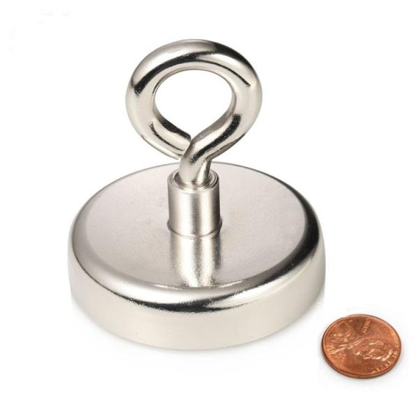 Complete Magnet Fishing Kit - Double Side POT Magnet 1000LBS Pulling Force - Included Grappling Hook