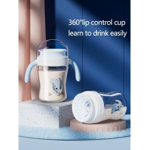 High Quality Baby 360 Degree Kids Cartoon Sippy Cup Leak Proof Handle Feed