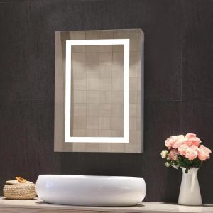 Hotel Recessed Smart LED Bathroom Medicine Cabinet With Mirror
