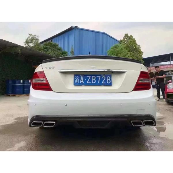 For Mercedes W204 C63 Body Kit W204 Upgraded Black Series Style Front and Rear Bumper Hood Widebody Kit