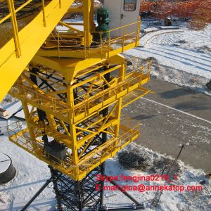 8t load QTZ80-6010 100m height tower crane