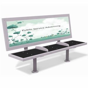 Galvanized Steel OHSAS18001 Certificate Public Bus Stop Bench