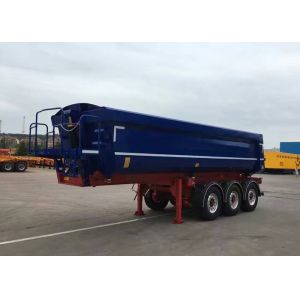 China 30cbm U type hydraulic Dump Semi Trailer with 3 Axles for sand and rocks on sale