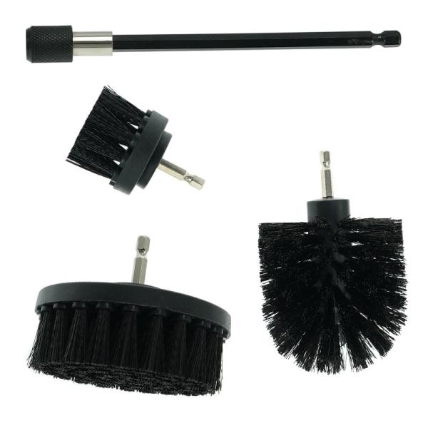 Cordless Drill Brush Brush Attachment Power Scrubber Set 4 piece