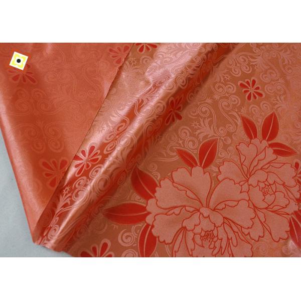 Orange Mattress Quilting Fabric Woven Warp Knitting Printing