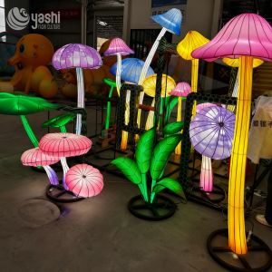 Quality Festival Silk Lanterns - Mushroom and Animal Theme Park Decorations by Zigong Lantern Manufacturer for sale