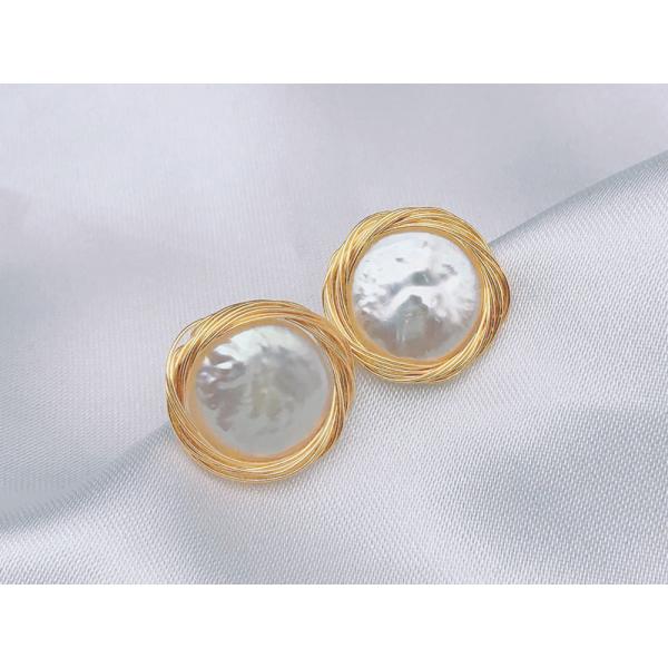 Natural Pearl Necklaces Charmming Korean Fashion Pearl Earrings For Women Hoop