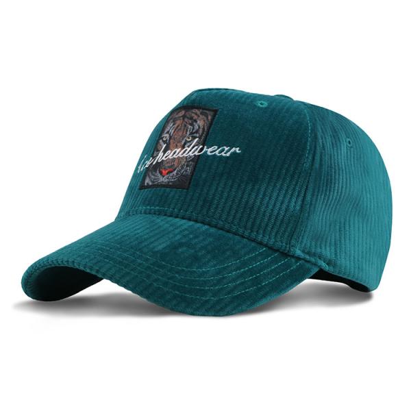 Corduroy 5 Panel Baseball Cap With Self Strap Sublimation Patch