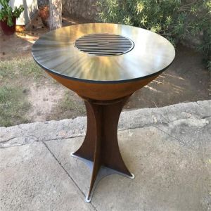 ISO9001 Corten Steel Fire Bowl Garden Camping Barbecue Grill OEM ODM