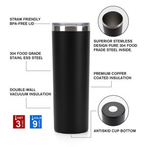 Camping Travel Stainless Steel Vacuum Tumbler 460ml Capacity
